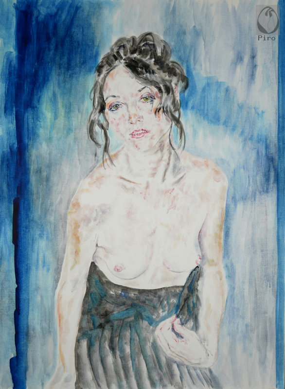 oil on paper - olio su carta di Piro